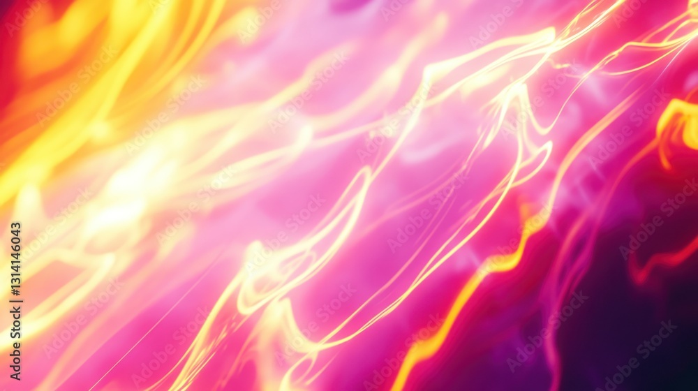 Poster abstract swirling colorful lights form dynamic diagonal wavy lines