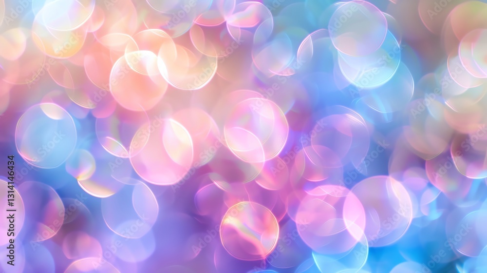 Poster a soft, abstract background with pastel colors and bokeh lights.