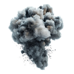 Dark ominous cloud explosion powerful destructive force