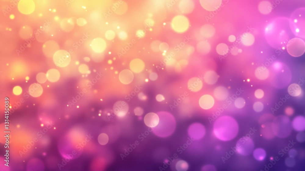Poster bright and colorful background with blurred lights and bokeh effects