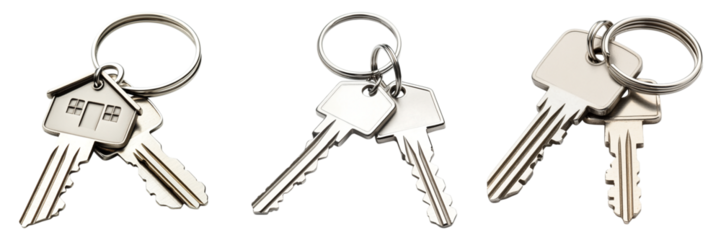 House keys, keychain cut out