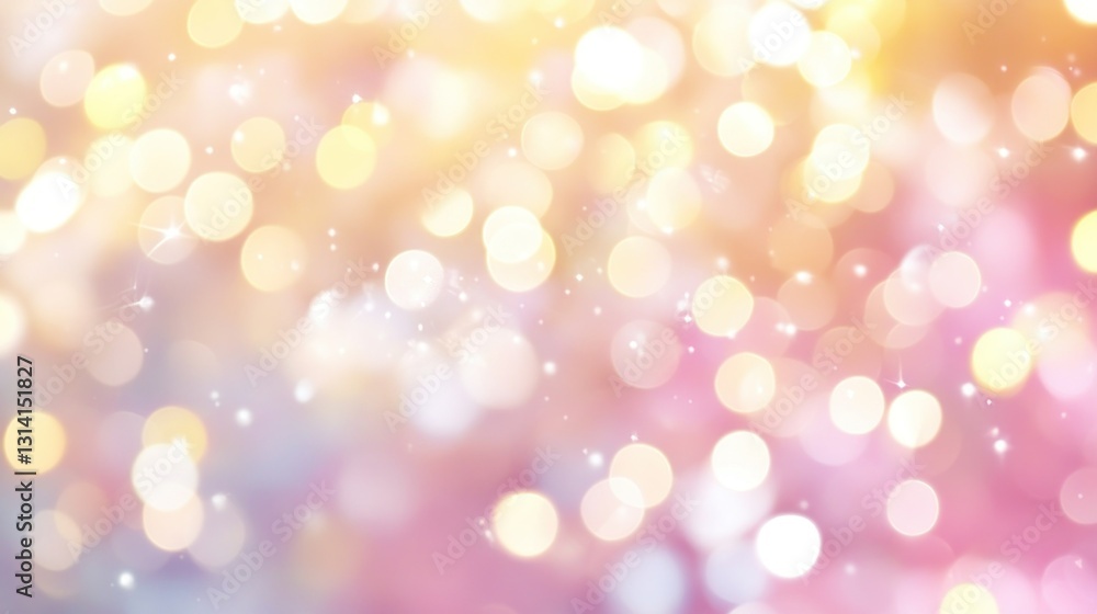 Poster a beautiful dreamy and soft background with bokeh lights and sparkles
