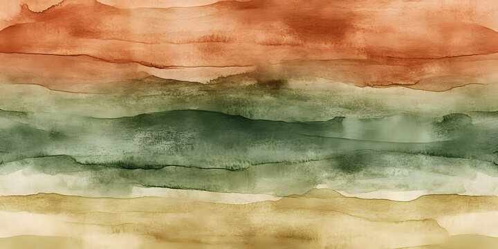 Earthy watercolor background with brown, green, and terracotta hues blending softly for a natural, organic texture.
