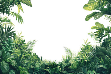Fototapeta premium Lush Tropical Foliage: A Vibrant Green Paradise