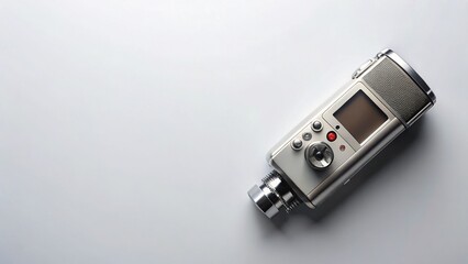 Eco-Friendly Audio Recorder Mockup: Sustainable Design on White Background