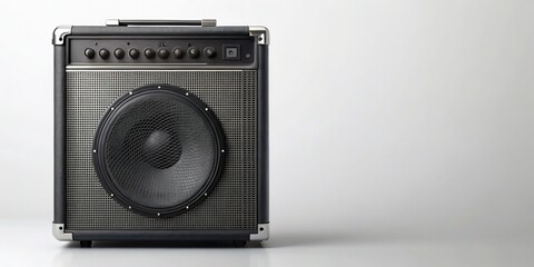 Fototapeta premium Eco-Friendly Bass Amplifier: Sustainable Music Equipment Top View