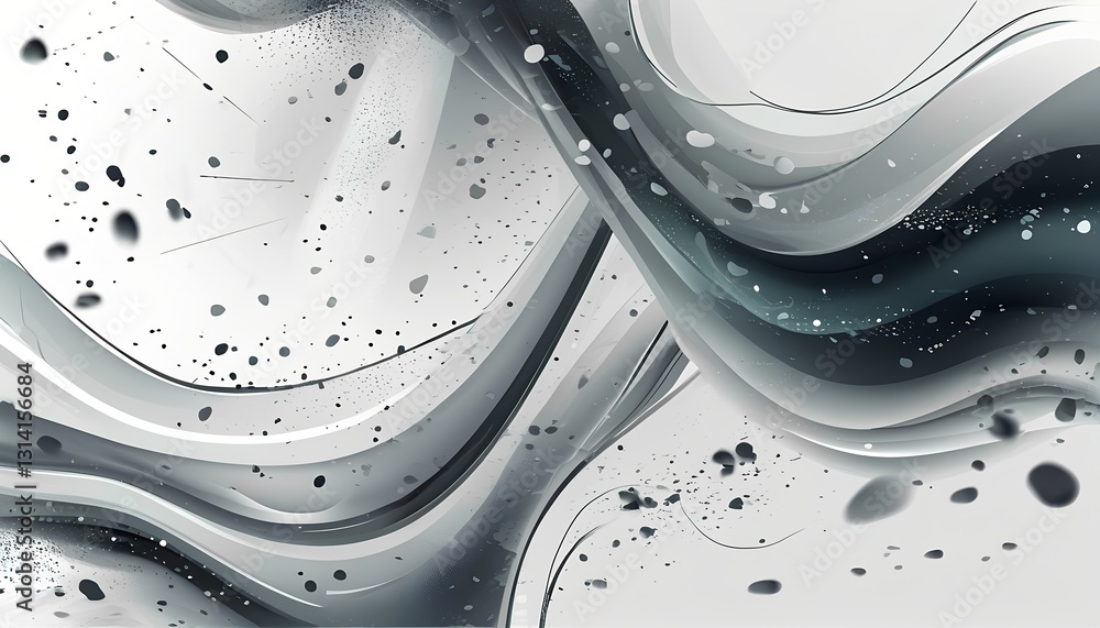 Poster dynamic abstract waves digital art space visual content modern environment close-up view creative ex