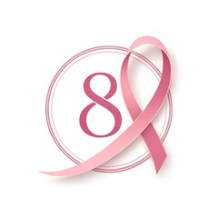 Obraz premium breast cancer ribbon vector illustration