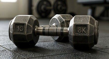 Heavy-Duty Cast Iron Dumbbells with Knurled Grip