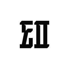 EO monogram logo design letter text name symbol monochrome logotype alphabet character simple logo