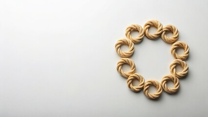 Obraz premium Eco-Friendly Sustainable Product Loops Flat Lay Mockup - White Background