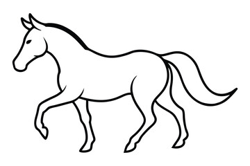 Horse Silhouette Vector Illustration Elegant and Dynamic Equine Graphics for Creative Designs