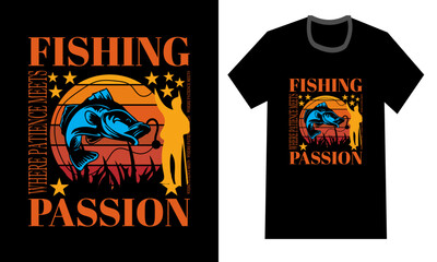 Obraz premium Fishing Passion Attractive T-shirt Design