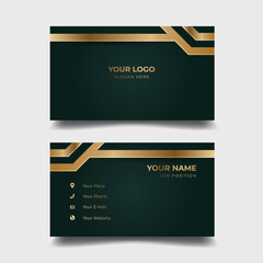 Elegant gold-green business card design (2)