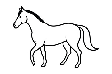 Horse Silhouette Vector Illustration Elegant and Dynamic Equine Graphics for Creative Designs