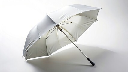Elegant Golf Umbrella Flat Lay: Soft Feminine Design, Bird's Eye View