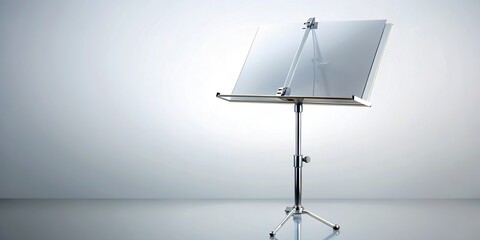 Elegant Music Stand Mockup: Glass Reflection & Copy Space