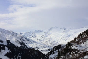 Fototapeta premium Österreich - Gurglertal - Winter / Austria - Gurgler Valley - Winter /