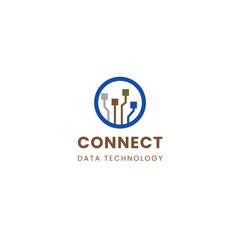 Modern and Innovative Logo Design for Data Technology Companies - Representing Connectivity and Digital Solutions in the Tech Industry