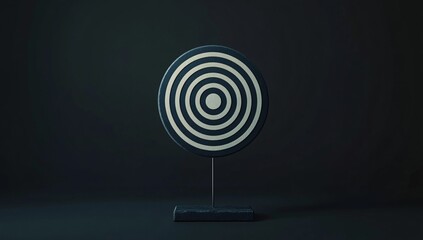 Targeted Goals: A striking, minimalist image of a circular target against a dark backdrop. The image conveys precision, accuracy, and strategic focus, ideal for illustrating concepts such as goals.