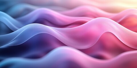 Obraz premium Smooth gradients transitioning into fluid, wave-like shapes, resembling a rainbow veil