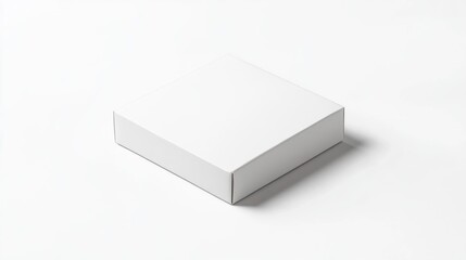 Fototapeta premium Blank white square box on white background