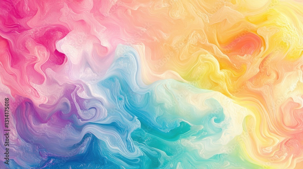 Poster liquid swirl patterns and requested a pastel cute style. abstract colorful swirls background texture