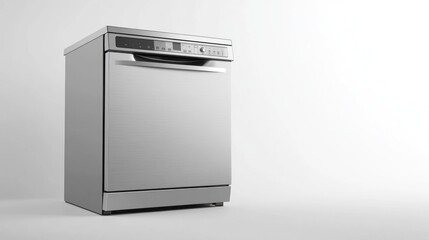 Modern stainless steel dishwasher