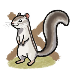 X is for Xerus, Letter X, Cartoon animal alphabet.