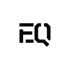 EQ monogram logo design letter text name symbol monochrome logotype alphabet character simple logo