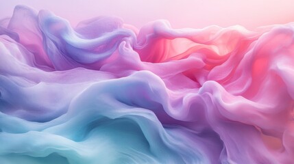 Obraz premium Liquid swirl patterns and requested a pastel cute style. Abstract Pastel Fabric Texture with Flowing Waves