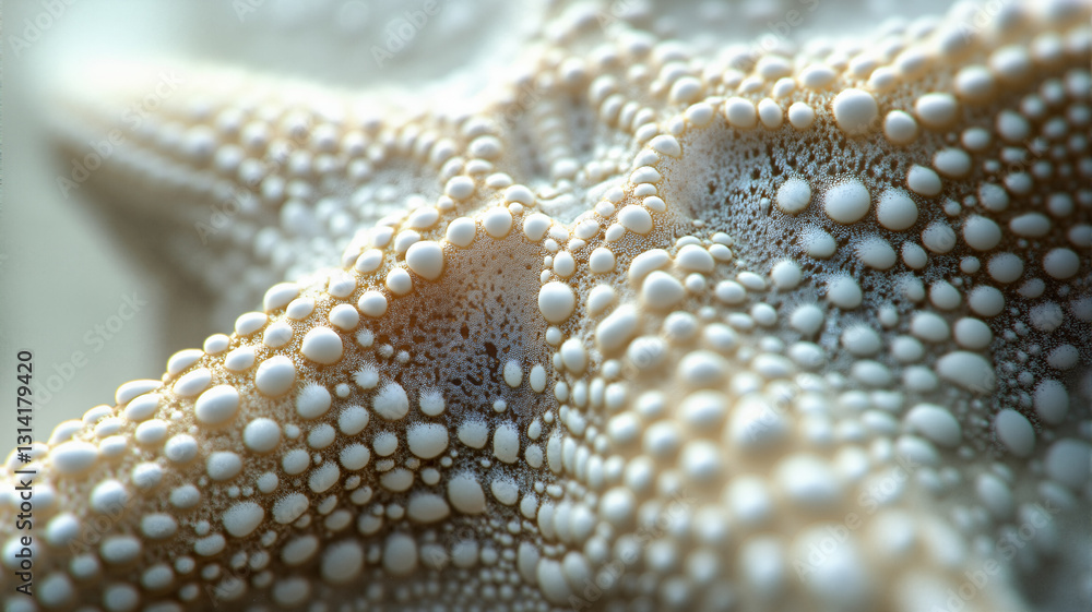 Poster the image shows a close up of a starfish on a white background. its star-like structure is clearly v