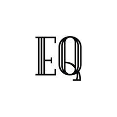 EQ monogram logo design letter text name symbol monochrome logotype alphabet character simple logo
