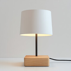 Modern Minimalist Table Lamp with Wooden Base