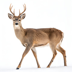 Fototapeta premium High-Resolution Image of a Majestic Deer in the Snow – Stunning Wildlife Photography.