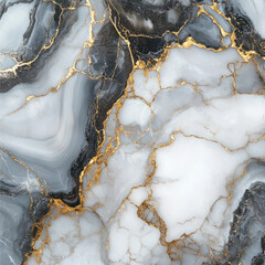 Obraz premium Abstract grey, white, and gold marble texture.