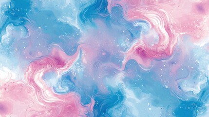 Obraz premium Liquid swirl patterns and requested a pastel cute style. Abstract Pink and Blue Swirling Fluid Background