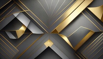 Abstract background. Grey Gold Subtle Geometry BG. Elegant & luxurious background. Subtle gold geometric patterns on grey. Refined & modern design.


