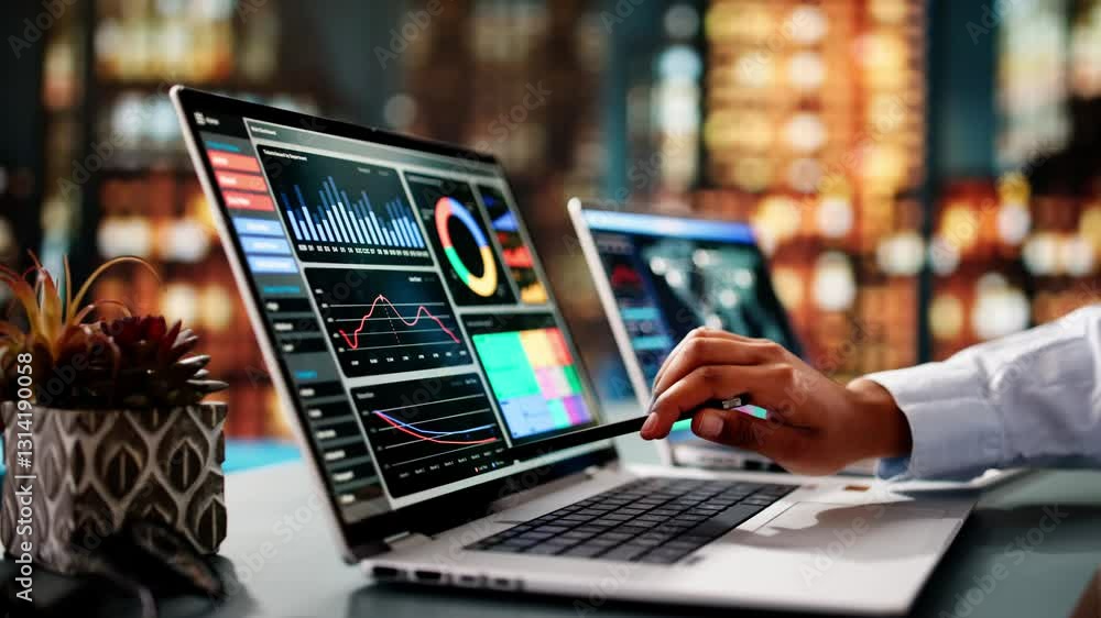 Poster business data analytics dashboard