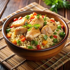 chicken with rice and vegetables