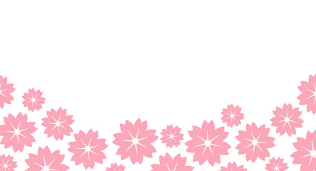 Cherry blossom frame. Pink cherry blossom flowers, spring brochure, transparent background. Elegant spring invitation card. Illustration design for advertising banner, spring sale, greeting card