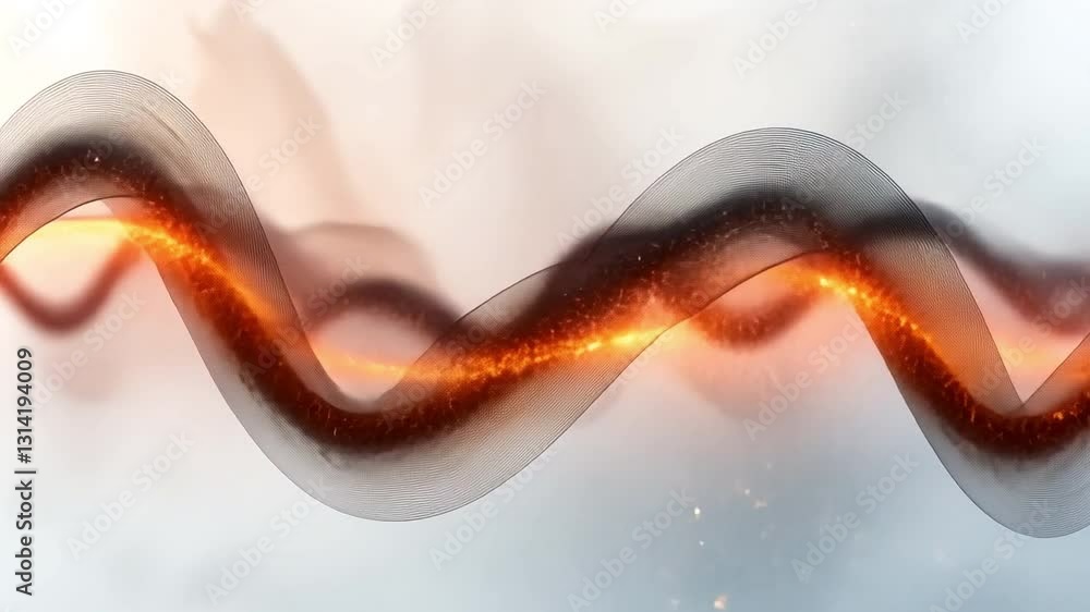 Poster dynamic wave energy: a vibrant, abstract depiction of energy waves, radiating light and movement aga