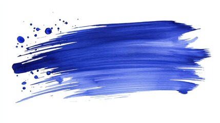 Fototapeta premium Dynamic blue brush stroke artwork creative studio digital art contemporary environment abstract viewpoint vibrant concept for seo impact
