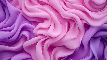 Obraz premium Soft and Elegant Pink and Purple Fabric Waves