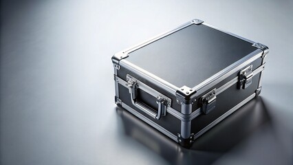 High-Angle View of Empty Flight Case on Solid Background -  Perfect for Music, Equipment or Travel Stock Photos