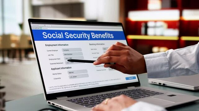 Worker Filling Social Security Benefits