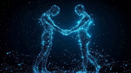 Fototapeta premium Gemini Zodiac Sign in Cosmic Constellation Art 