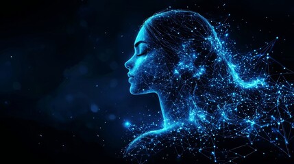 Virgo Zodiac Sign in Cosmic Constellation Art 