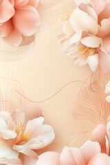 Elegant wedding postcard design featuring soft floral elements and subtle hues ideal for romantic invitations and announcements