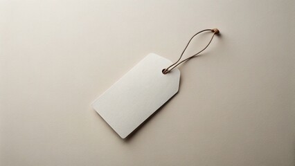 Naklejka premium Luxury Minimalist Tags Flat Lay Product Mockup with Copy Space